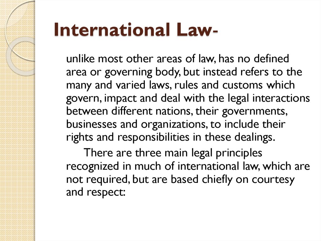 International Law-