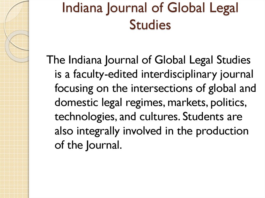Indiana Journal of Global Legal Studies