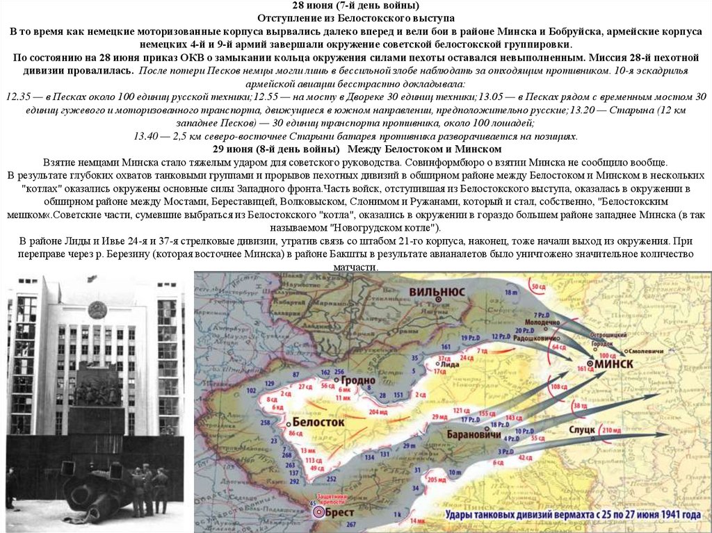 Белостокский котел 1941 карта