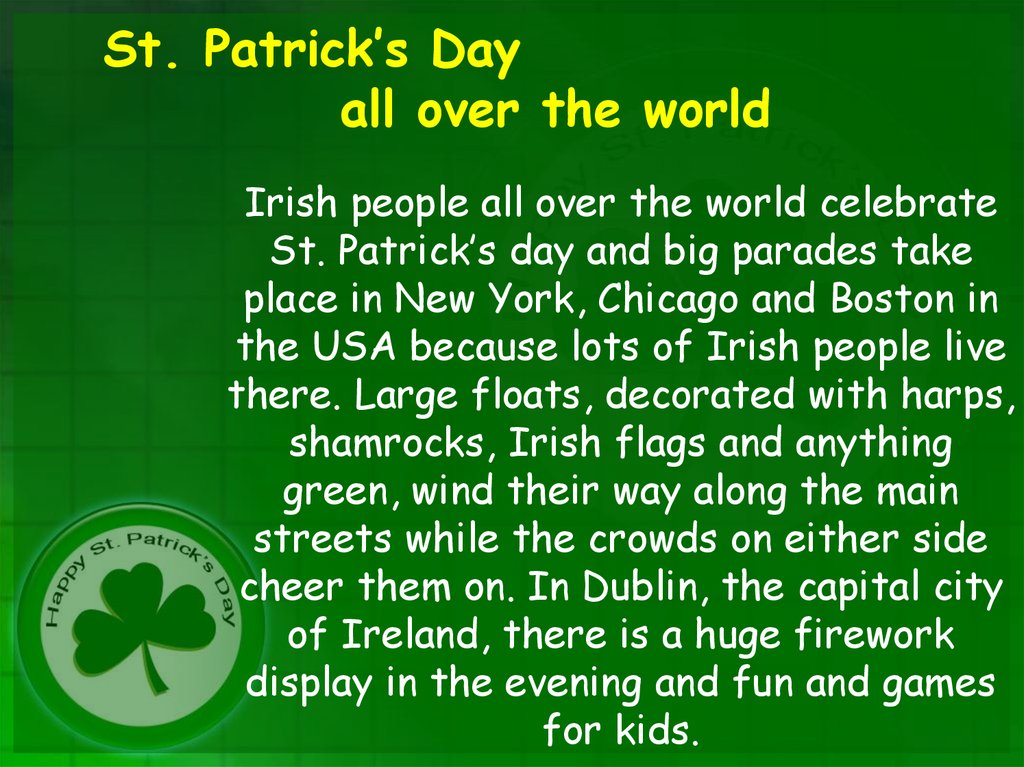 St. Patrick’s Day all over the world