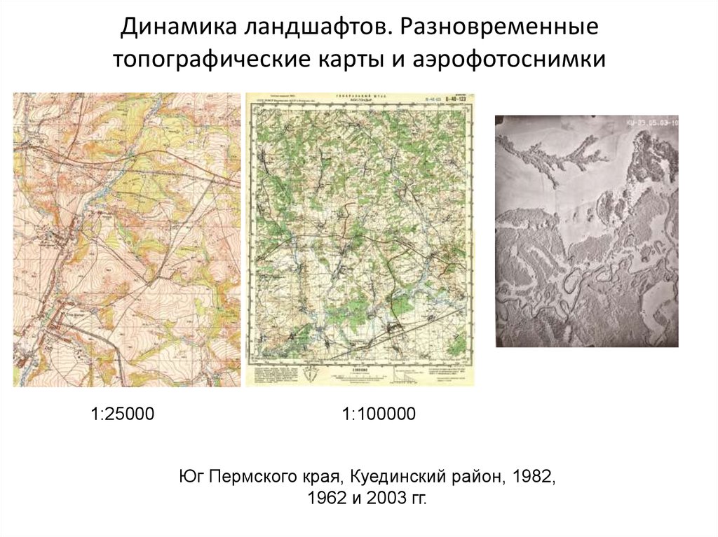 Динамика ландшафта. Аэрофотоснимок и топографическая карта. Топографические карты Аэрофотоснимки и космические снимки. Чтение топографических карт и аэрофотоснимков.