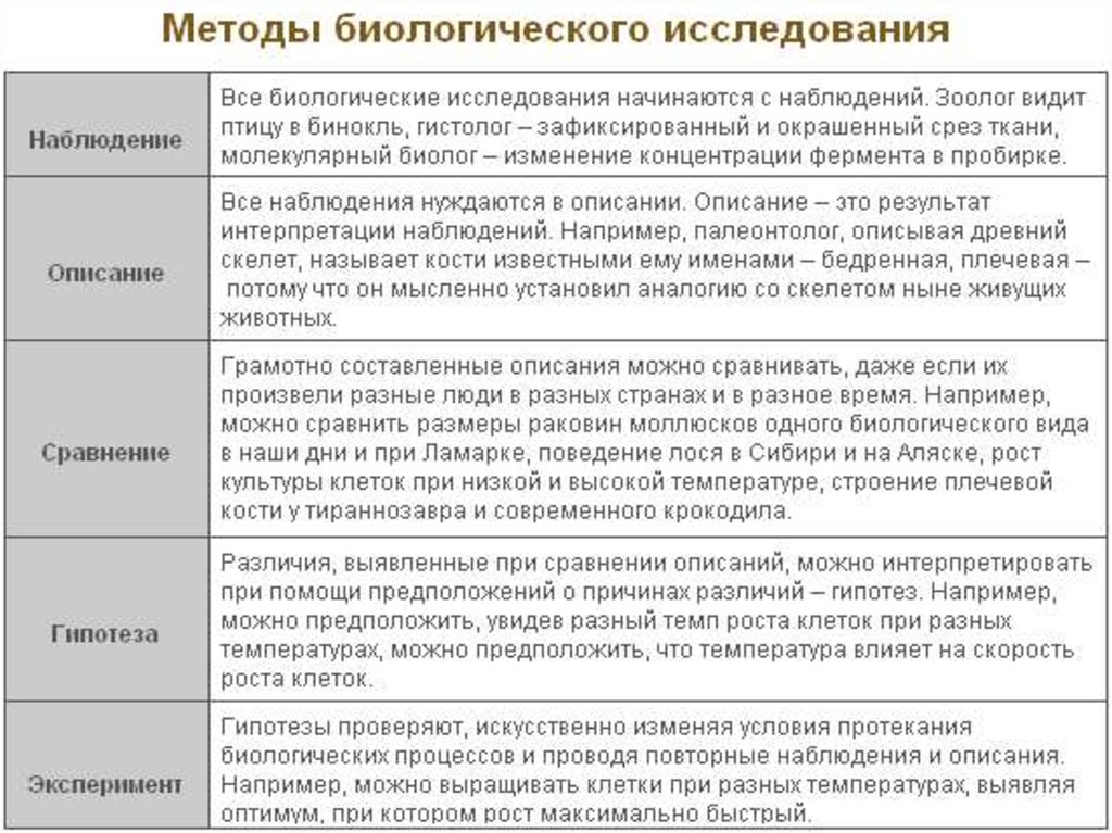 Презентация по биологии методы биологии