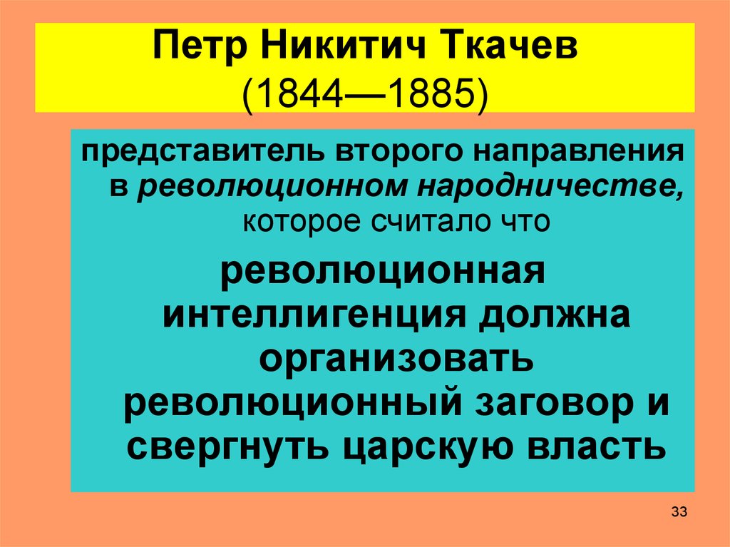 Ткачев народничество