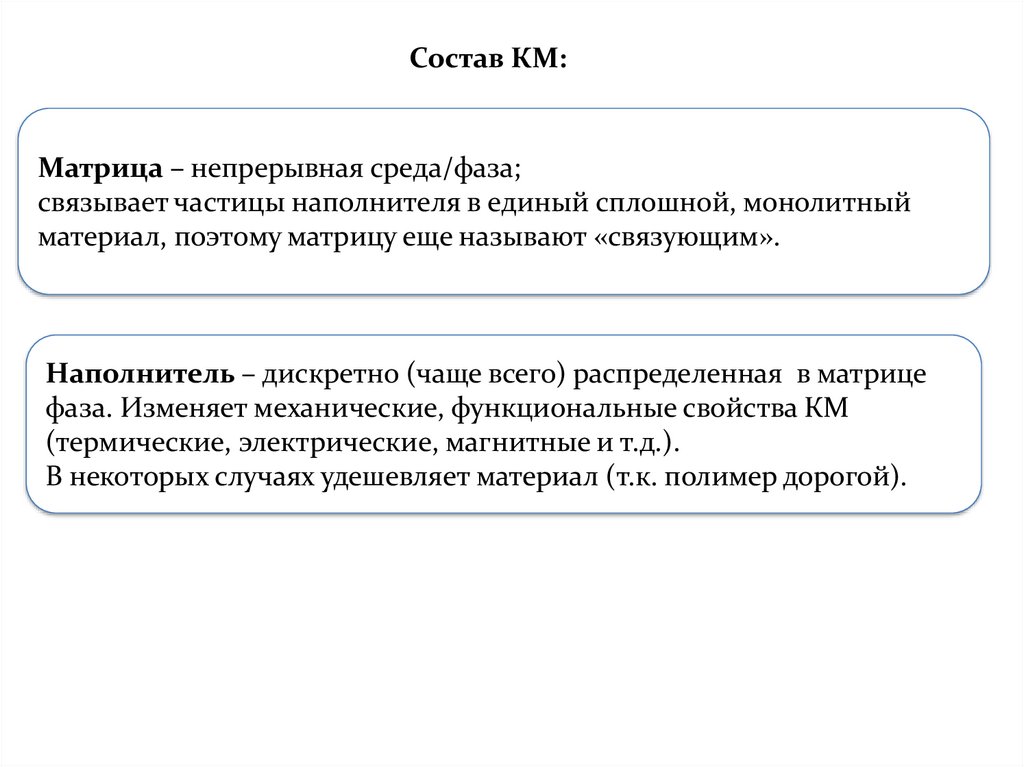 Состав км. Непрерывная среда то.