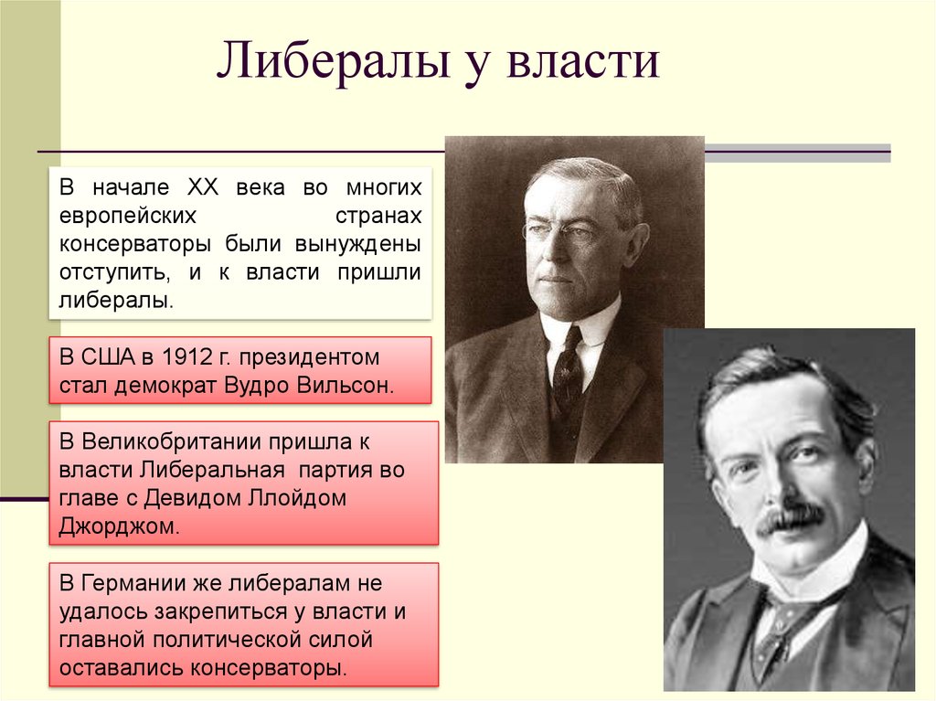 Политическое развитие в начале. Либералы. Либералы у власти в начале 20 века. Либералы во власти. Консерваторы в начале 20 века.