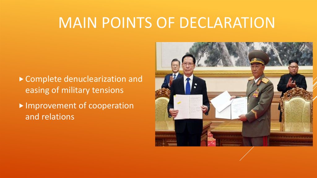 Main Points of declaration