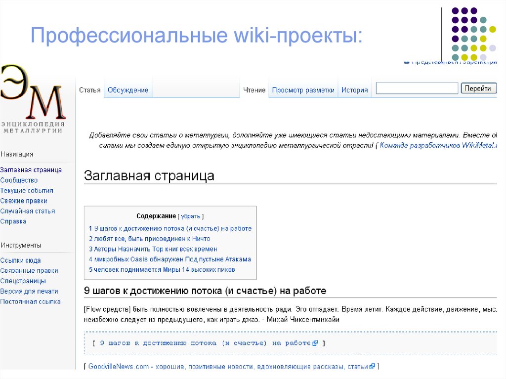 Что такое wiki проекта