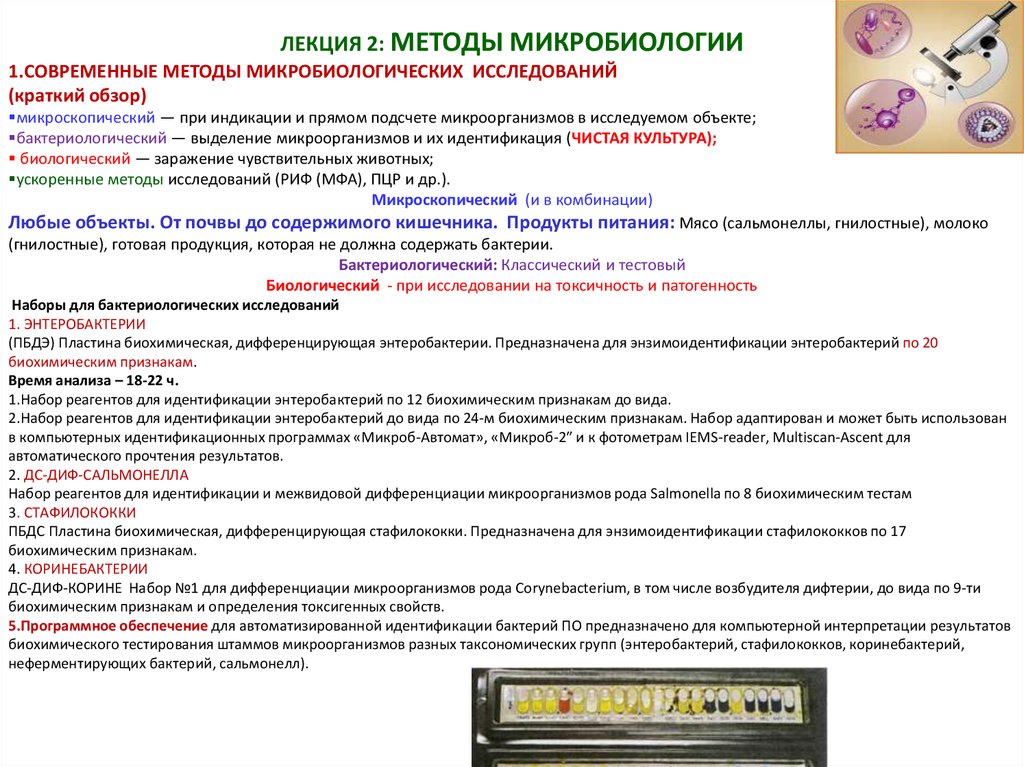 Методы микробиологии. Методы индикации микроорганизмов. Индикация и идентификация бактерий. Методы идентификации в микробиологии. Методы видовой идентификации энтеробактерий.