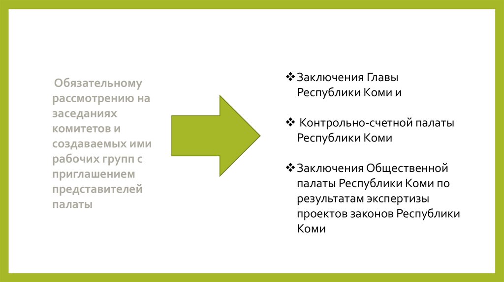 Обязательному рассмотрению. Алгоритм принятия закона Республики Коми.