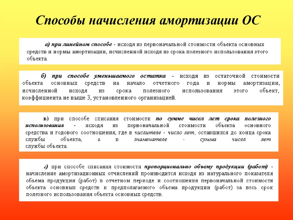 Способы начисления амортизации основных средств. Способы амортизации ОС. Перечислите методы амортизации. Метод исчисления амортизации. Способы начисления амортизации основных средств кратко.