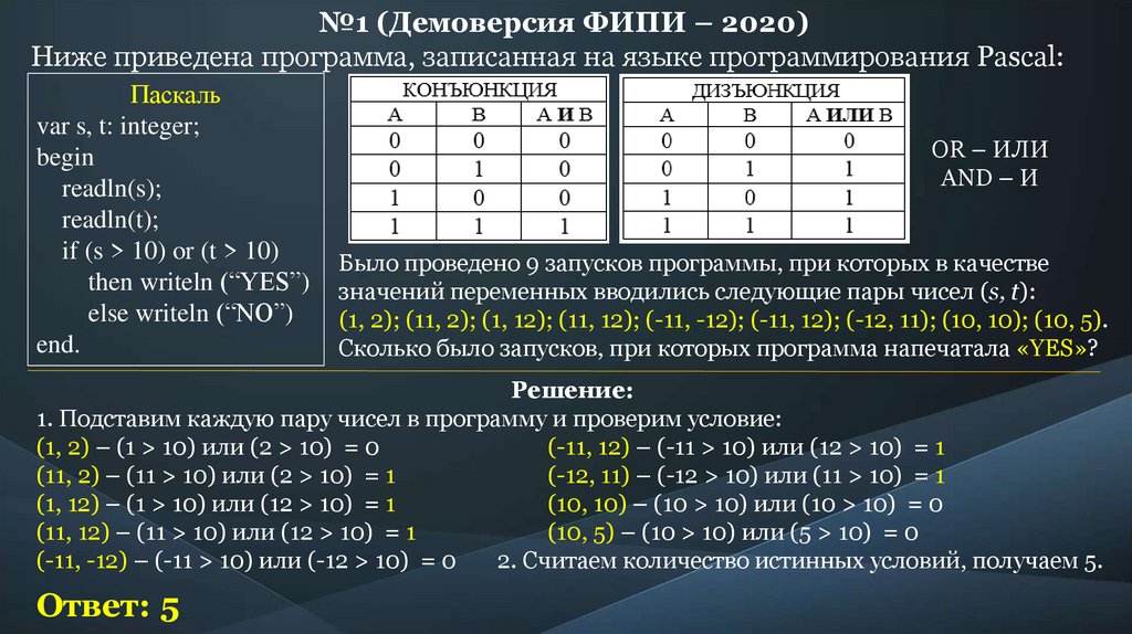 Число пары 6. Ниже приведена программа.