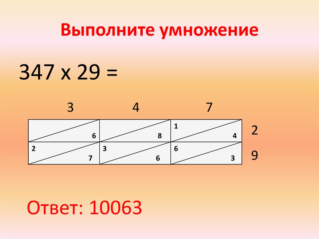 Различные способы умножения проект 5 класс