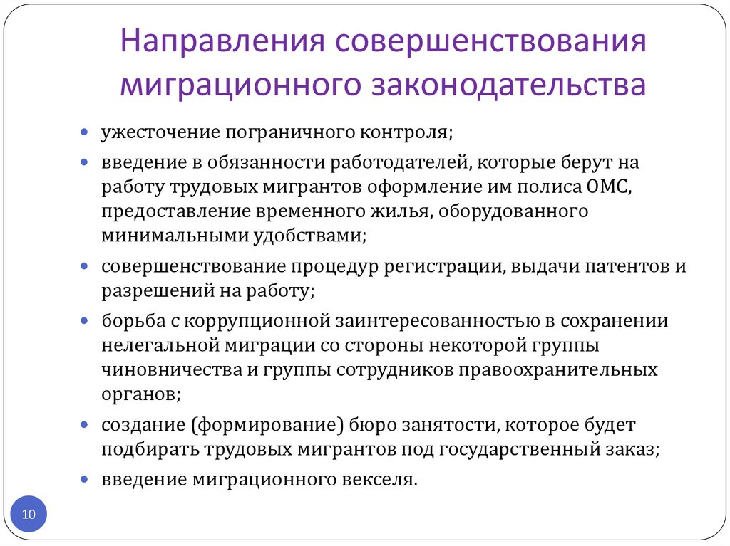 Определить направления совершенствования