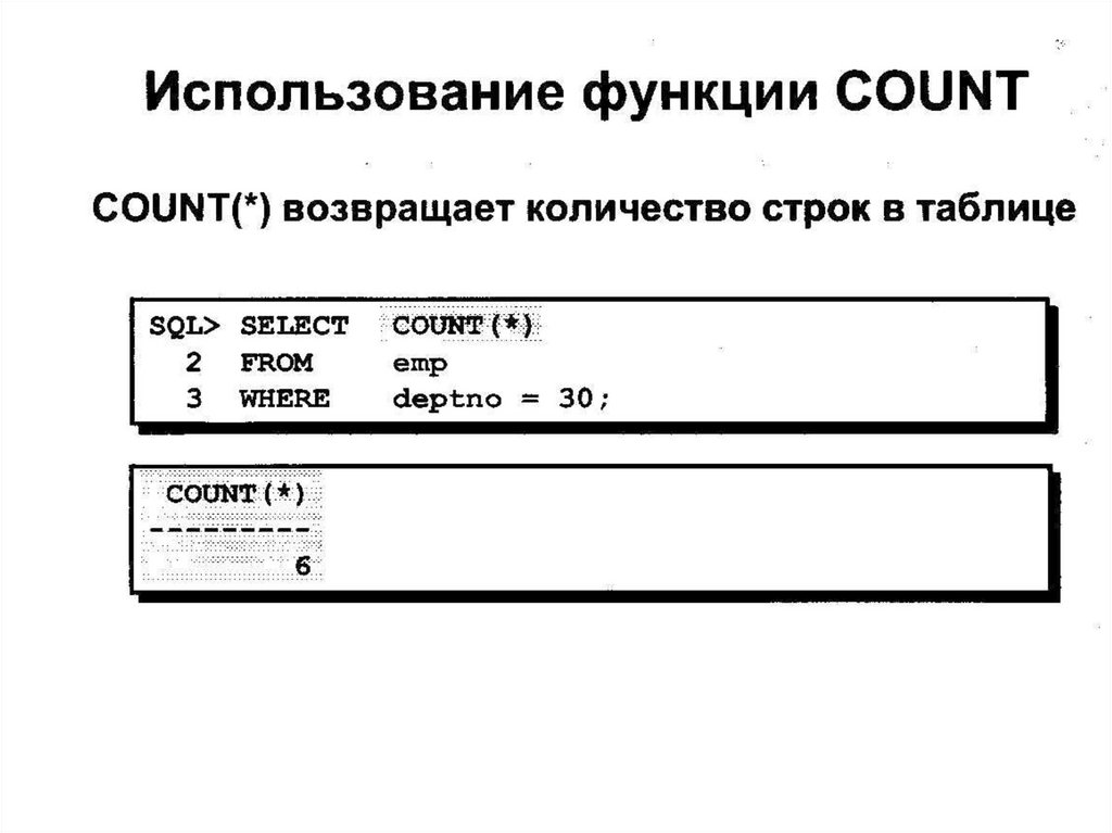 Функция count SQL. Как указать пропуск в таблице SQL.