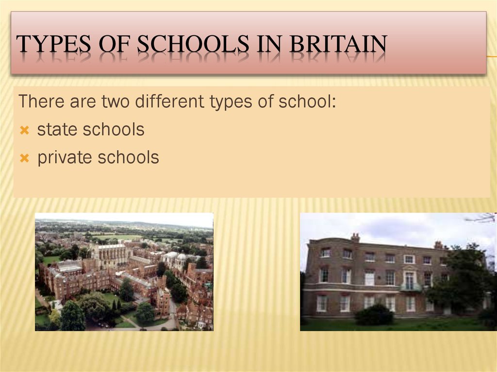 Types of Schools in Britain