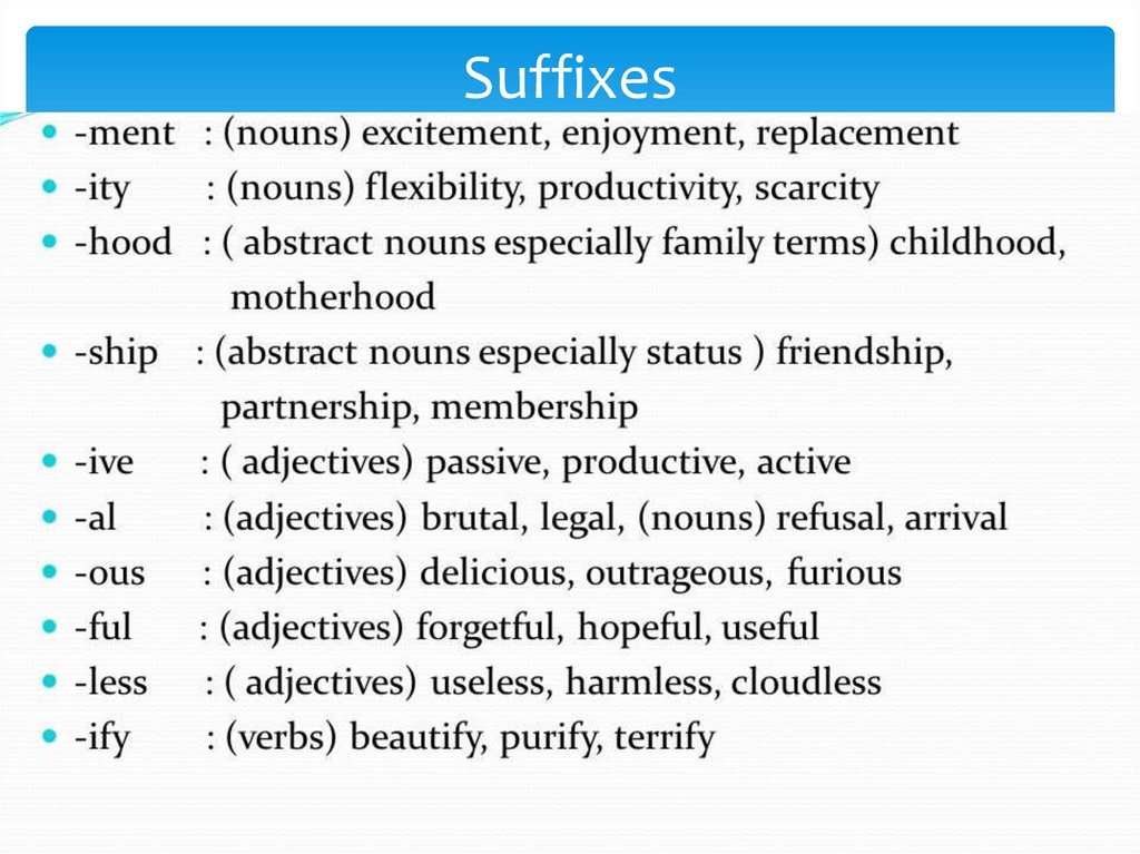 Use suffixes