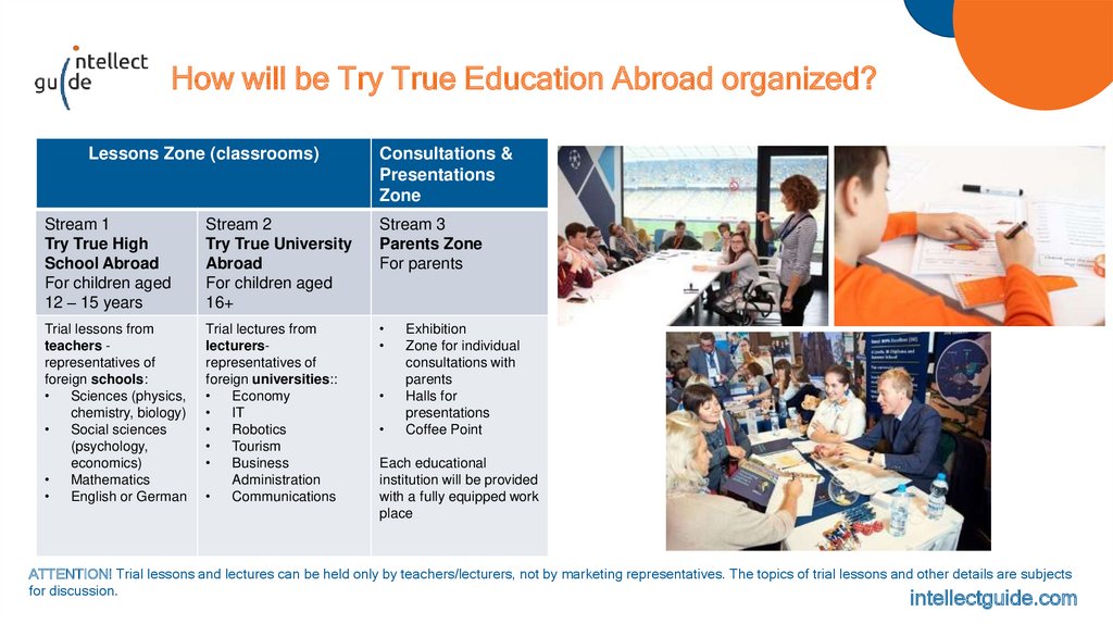 How will be Try True Education Abroad organized?