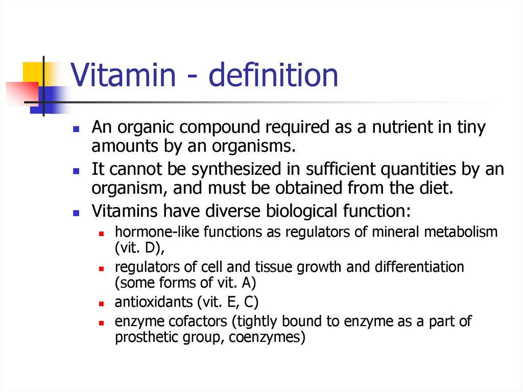 Vitamin - definition