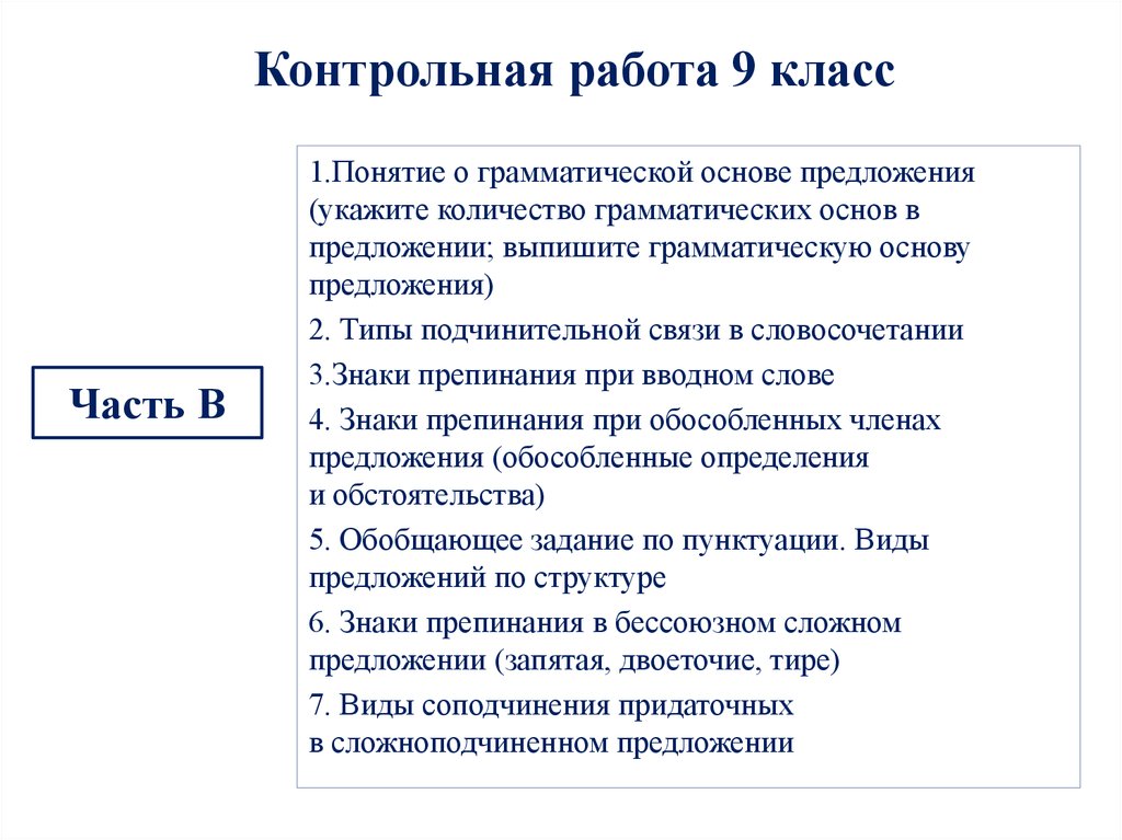 Бессоюзное предложение контрольная работа по русскому. Контрольное предложение.
