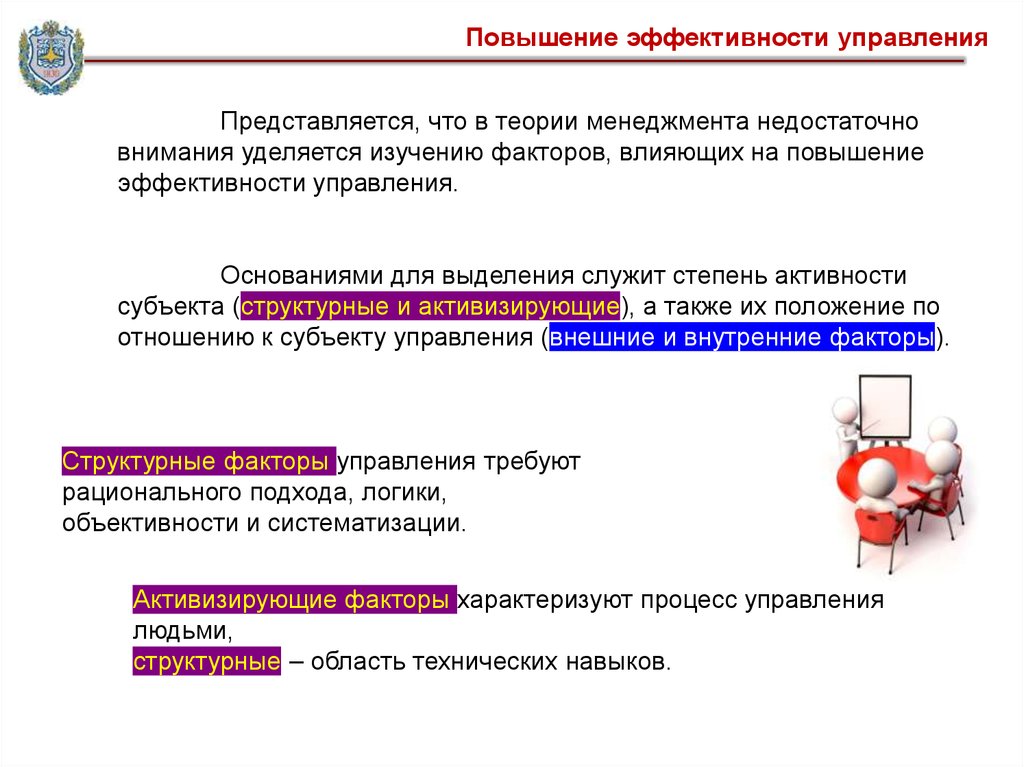 Факторы повышения эффективности