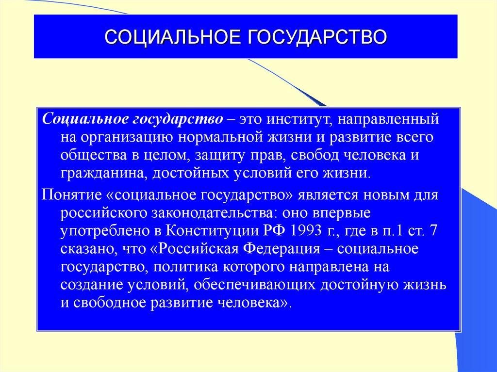 Социальное государство презентация