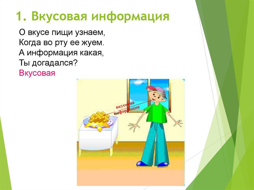 1. Вкусовая информация