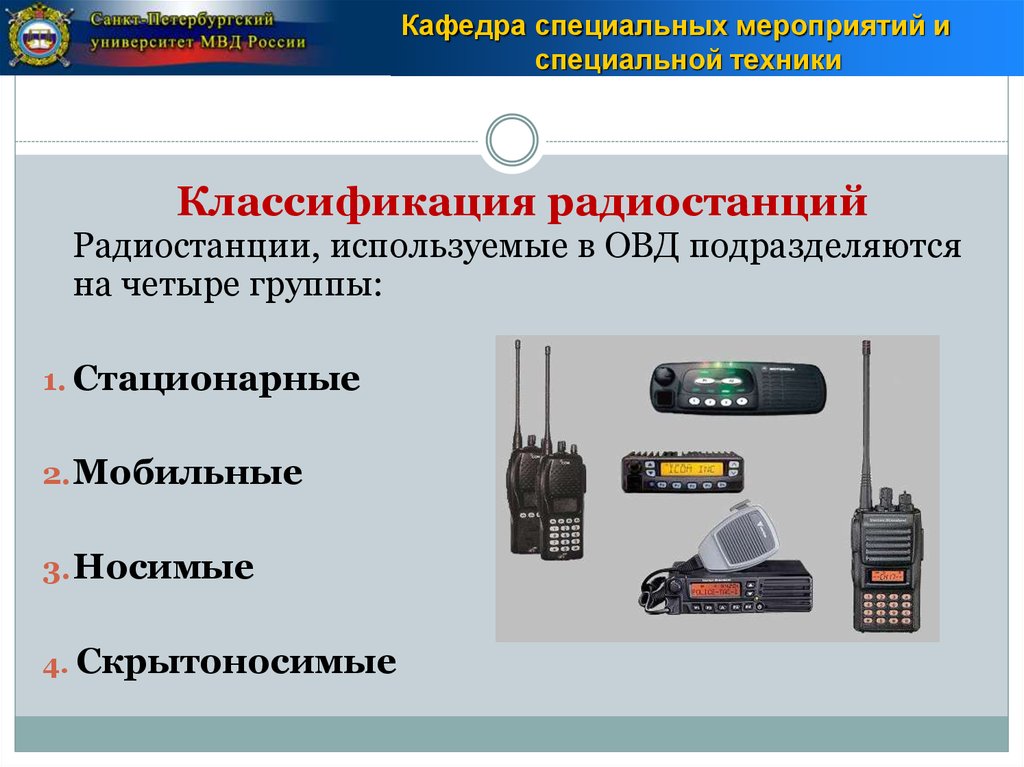 Классификация радиостанций