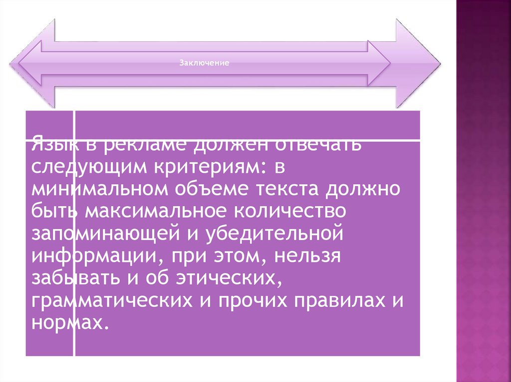 Презентация на тему язык современной рекламы