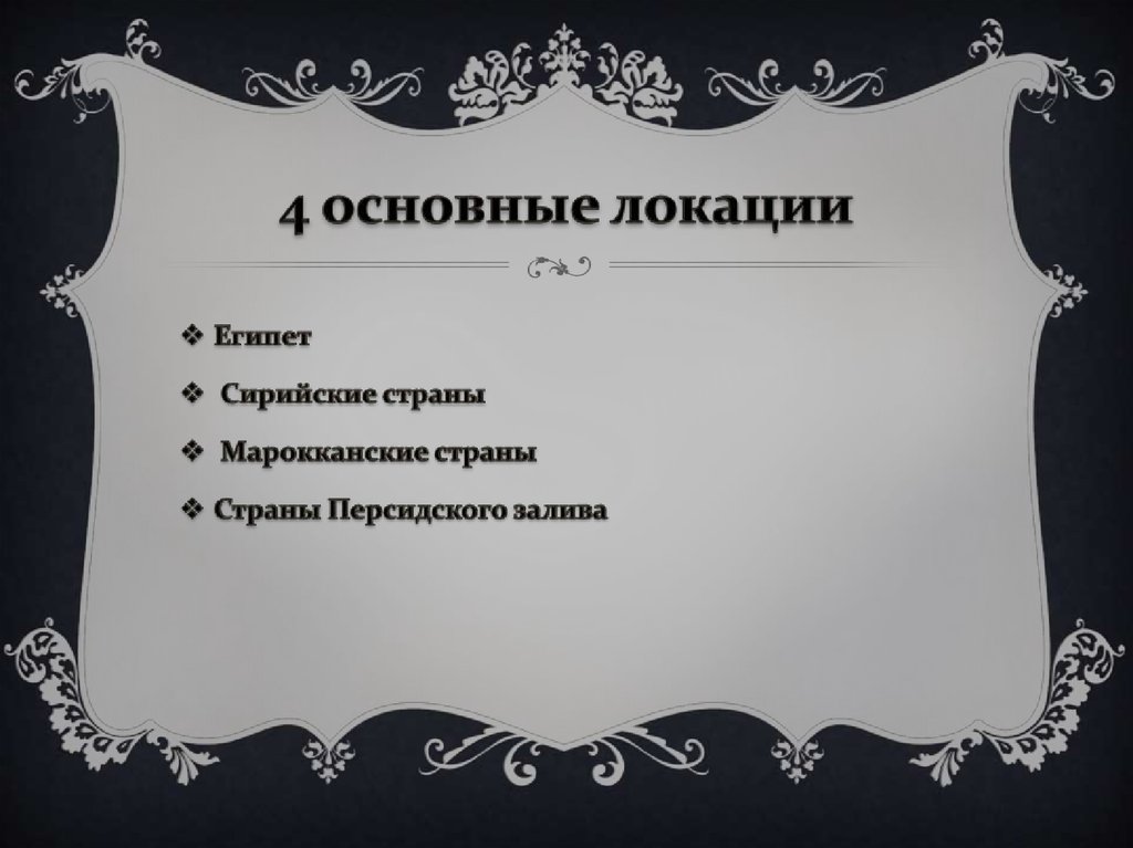 4 основные локации