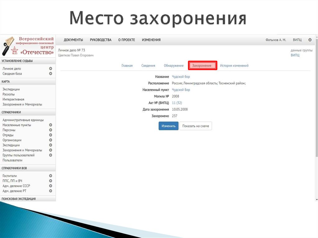 Место захоронения