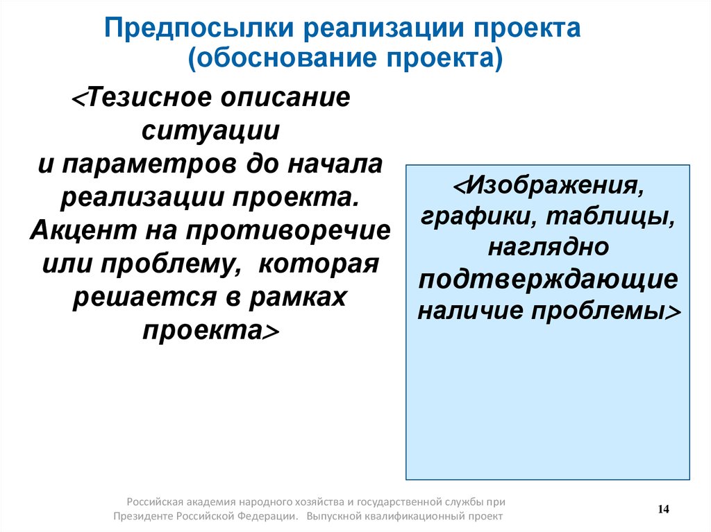 Предпосылки для реализации проекта