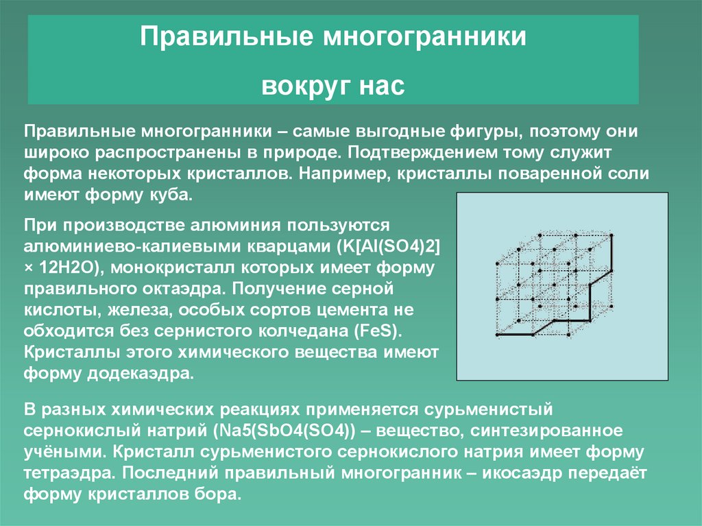 Правильные многогранники в философской картине мира платона