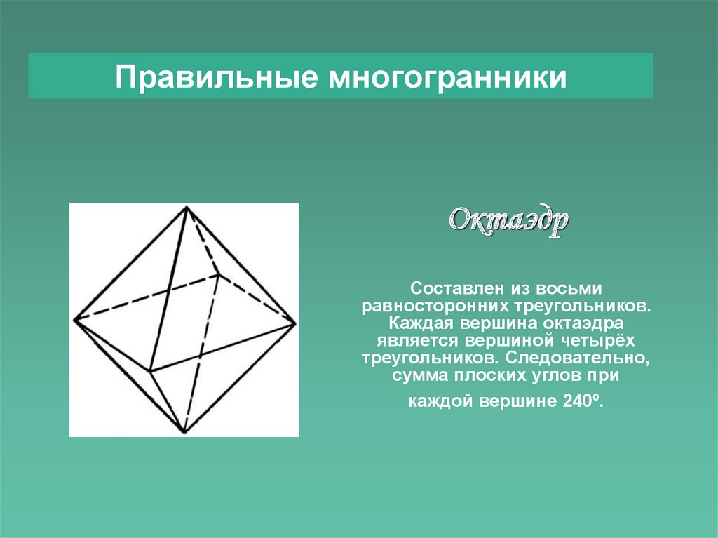 Правильные многогранники в философской картине мира платона