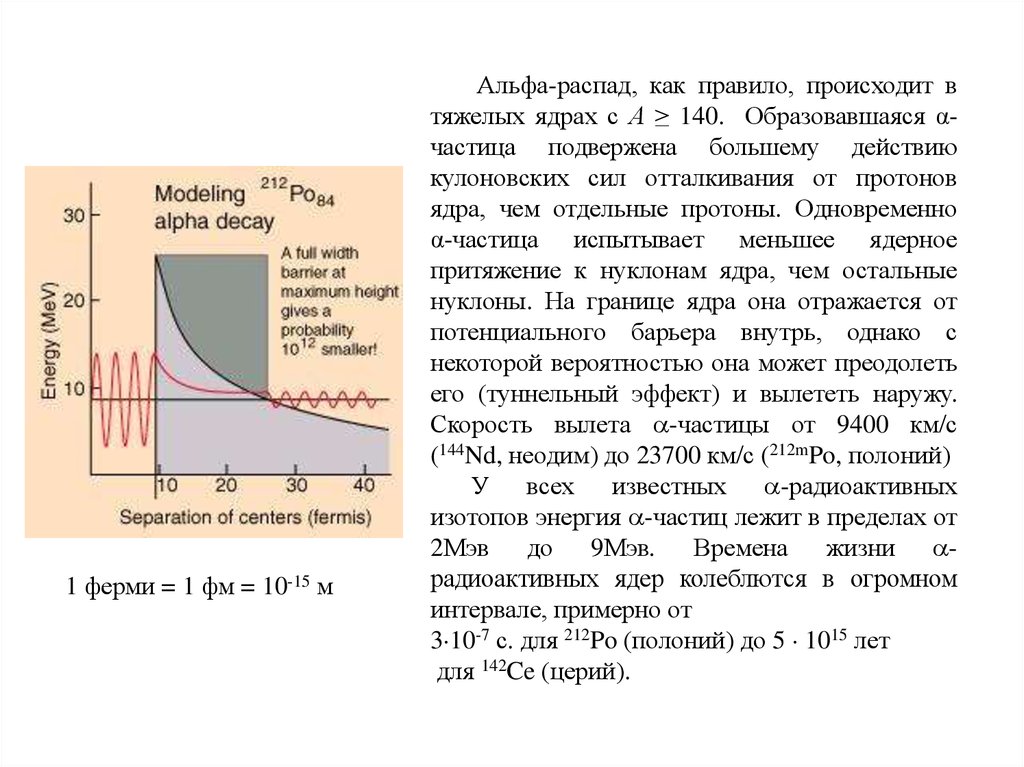 График радиоактивного распада углерода 14. Распад Альфа частиц. Зависимость периода полураспада от энергии Альфа-частиц. Потенциальный барьер Альфа частицы. Альфа распад туннельный эффект.