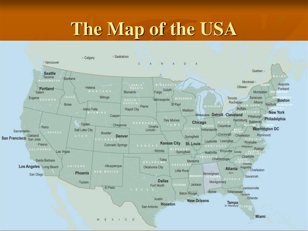 The Map of the USA