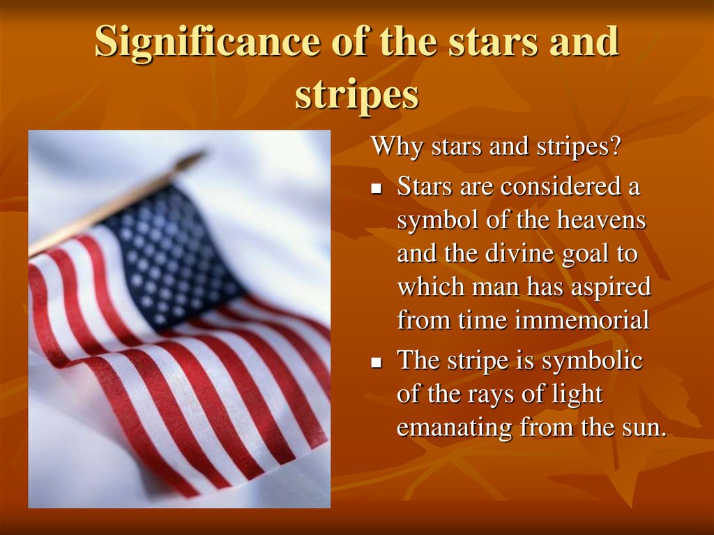 Significance of the stars and stripes