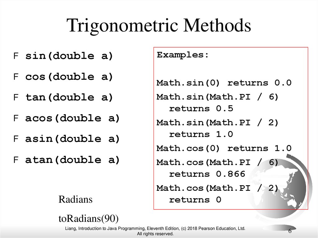 Trigonometric Methods