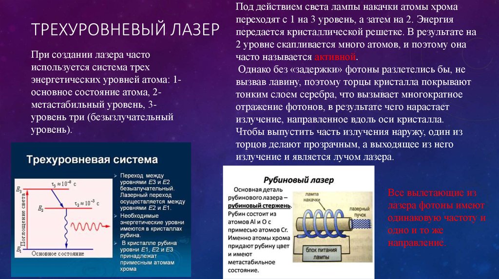 Уровень лазерного излучения. Трехуровневая система лазера принцип. Принцип работы лазера. Принцип действия трехуровневого лазера. Принцип воздействия лазера.