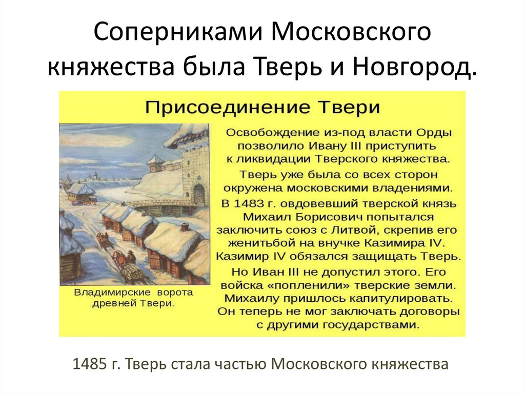 Презентация соперники москвы 6 класс к учебнику андреева