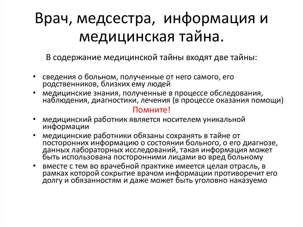 Правовое обеспечение врачебной тайны презентация