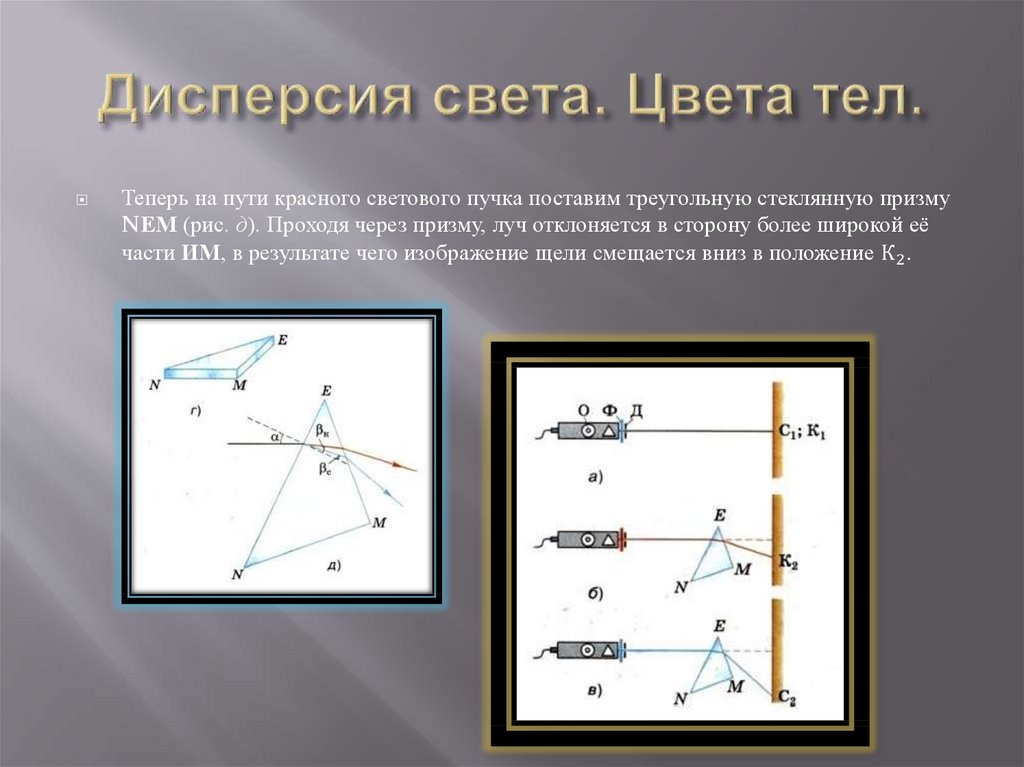 Презентация дисперсия света 9 класс физика перышкин