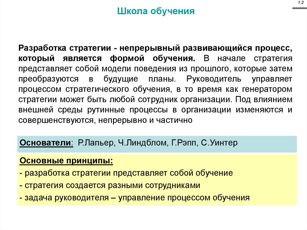 Методы стратегии обучения