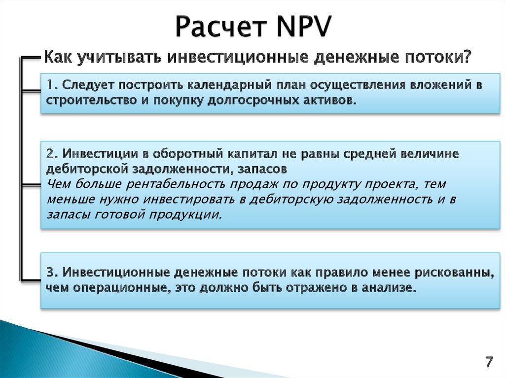 Критерий принятия проекта npv