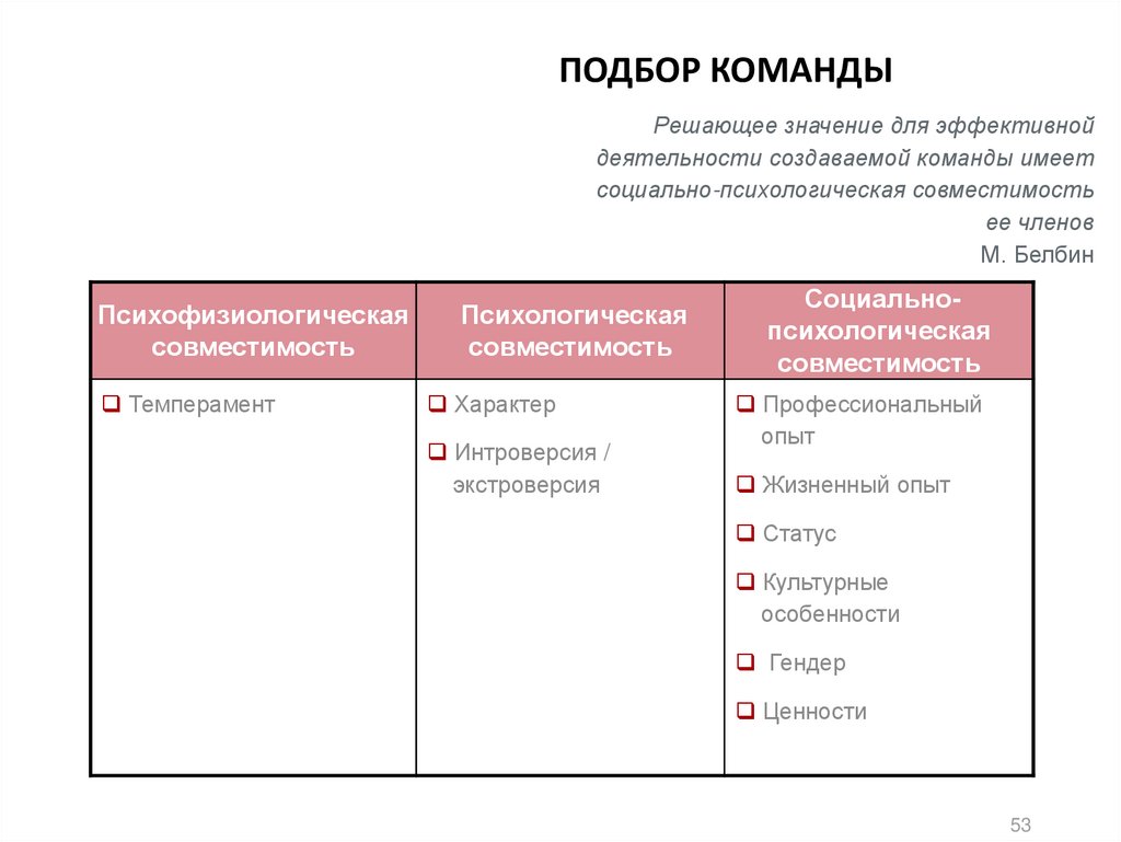 Система формирования команды проекта