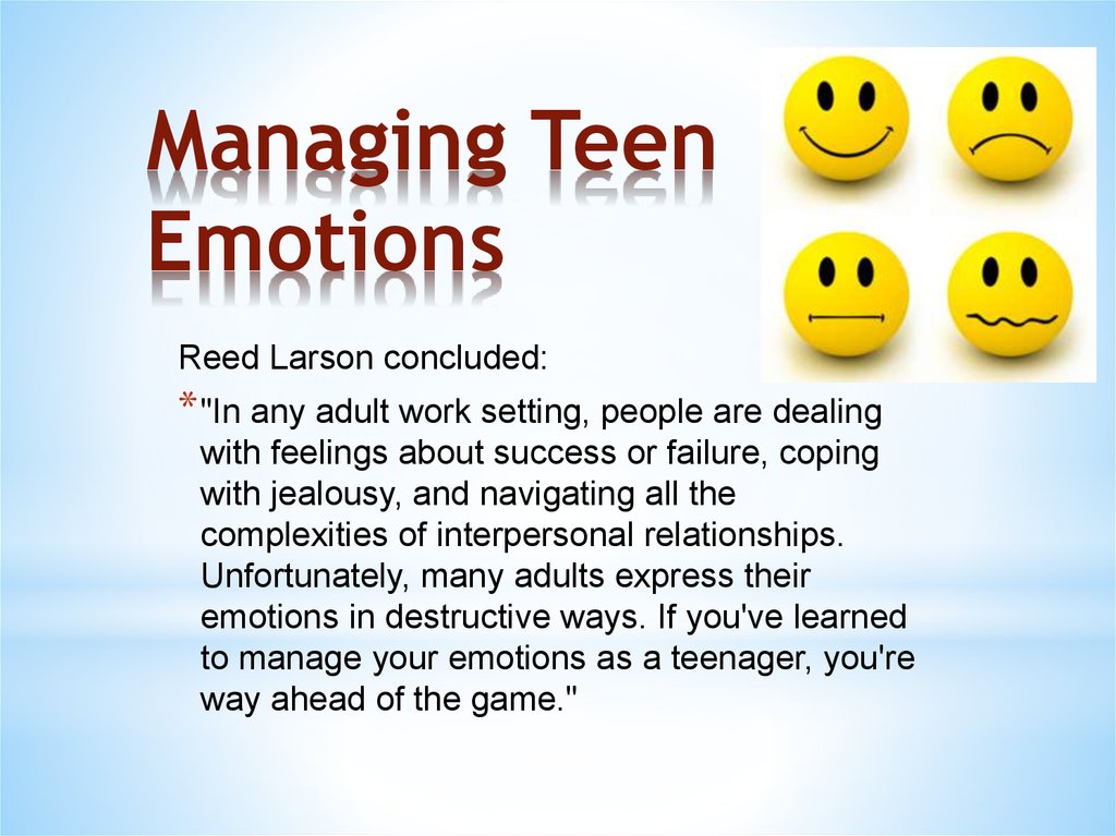 Managing Teen Emotions