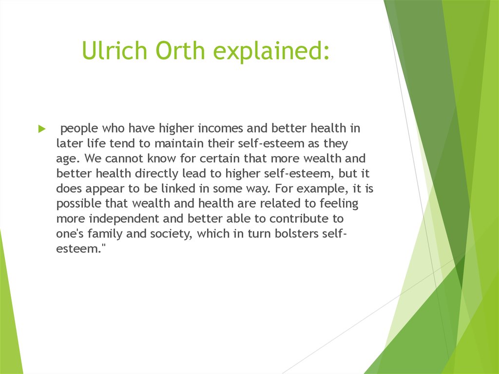 Ulrich Orth explained: