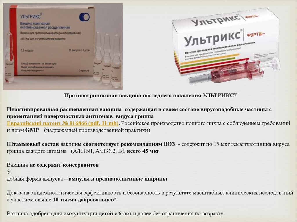 Гриппа вакцина инструкция