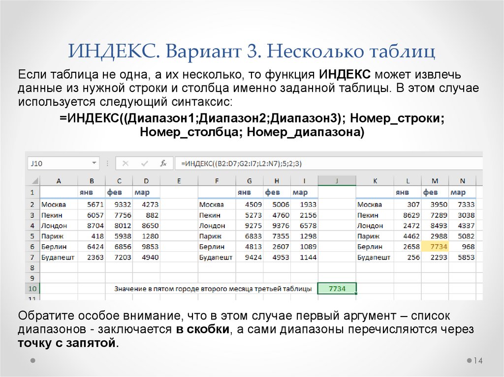 Как сделать индекс в презентации