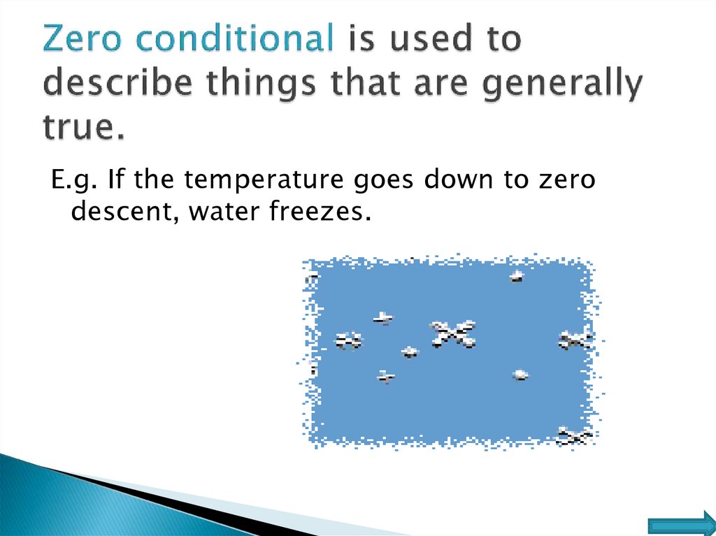 Zero conditional is used to describe things that are generally true.