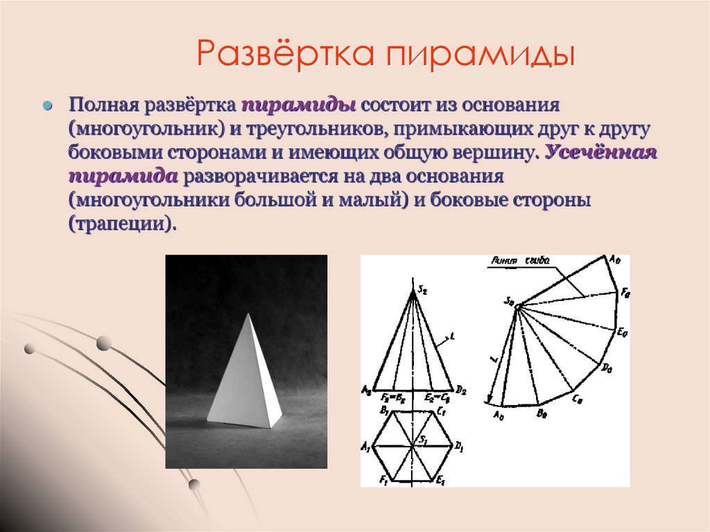 Развертка пирамиды презентация